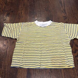 Striped Yellow and Blue Shirt